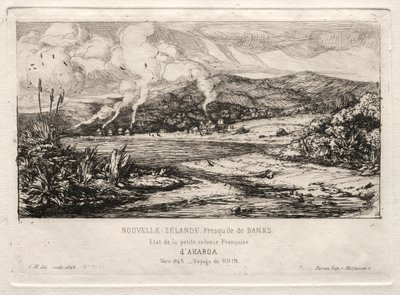 A kis francia kolónia Akaroában, 1845, 1865. alkotó: Charles Meryon