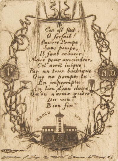 A Nôtre-Dame Pump kistányér, 1854. alkotó: Charles Meryon