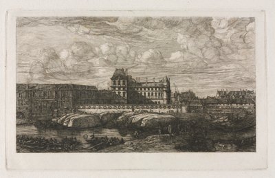 A régi Louvre Zeeman festményéből, 1651 alkotó: Charles Meryon