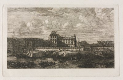 A régi Louvre Zeeman festményéből, 1651, 1866. alkotó: Charles Meryon