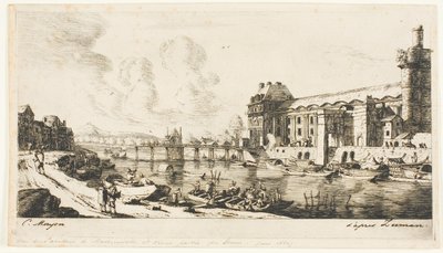 A "Pavillon de Mademoiselle" és a Louvre egy része alkotó: Charles Meryon