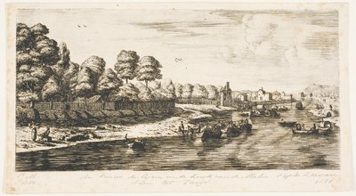 A Szajna és a bevásárlóközpont sarka, Párizs alkotó: Charles Meryon