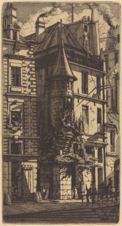 Torony a Rue de la Tixéranderie-n, Párizs (Toronyos ház, Takács utca, Párizs) alkotó: Charles Meryon