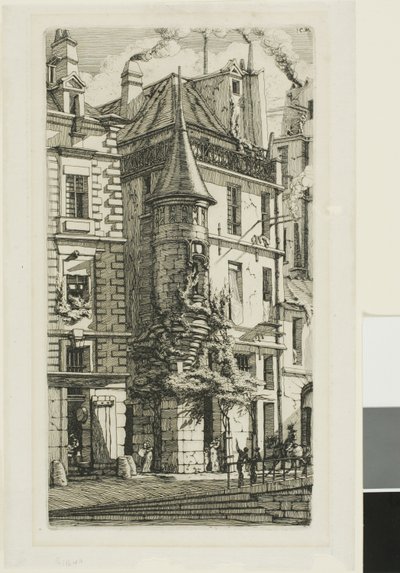 A rue de la Tixeranderie tornya. alkotó: Charles Meryon