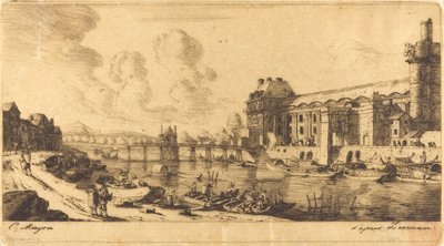 Az Ezer pavilon. és a Louvre egy része alkotó: Charles Meryon after Reinier Nooms, called Zeeman