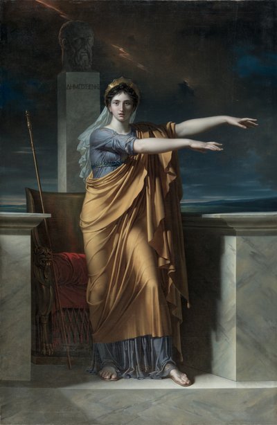 Polyhymnia, Az ékesszólás múzsája; Erato, A lírai költészet múzsája; Apollón, a fény, az ékesszólás, a költészet és a képzőművészet istene az Urániával, a csillagászat múzsájával; Calliope, az epikus költészet múzsája; Clio, a történelem múzsája alkotó: Charles Meynier