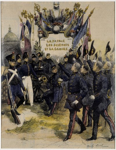 Politechnikusok köszöntik idősebbeiket (1794-1894), Charles Morel (az iskola századik évfordulója). alkotó: Charles Morel