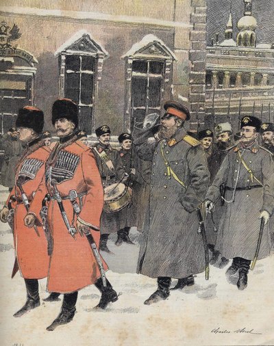 III. Sándor orosz császár (cár) január 1-jén a szentélybe ment alkotó: Charles Morel