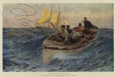 A Pilot felvétele (chromolitho) alkotó: Charles Murray (after) Padday