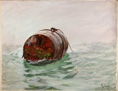 Bója (testszín és akvarell papíron) alkotó: Charles Napier Hemy