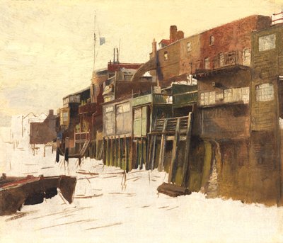 Vázlat a „London River”-hez, 1875 körül alkotó: Charles Napier Hemy