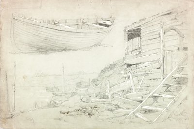 Tanulmányok (testszín és ceruza papíron) alkotó: Charles Napier Hemy