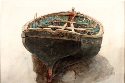 Egy gumicsónak tanulmányozása (ceruza és akvarell papíron) alkotó: Charles Napier Hemy