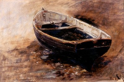 Tanulmány egy gumicsónakról, 1901 (olaj, papír) alkotó: Charles Napier Hemy