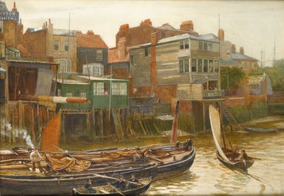 A Temze a hidegkikötőnél, Blackwall, 1896 (wc, papír) alkotó: Charles Napier Hemy