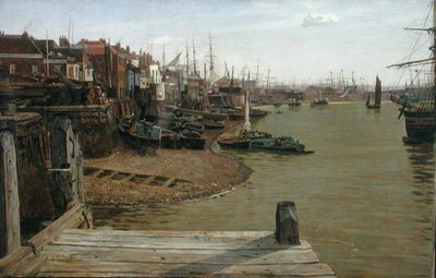 A Temze Limehouse-ban alkotó: Charles Napier Hemy