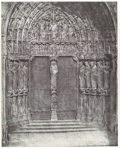 Chartres-i székesegyház, a déli kereszthajó központi kapuja; Az utolsó ítélet alkotó: Charles Nègre