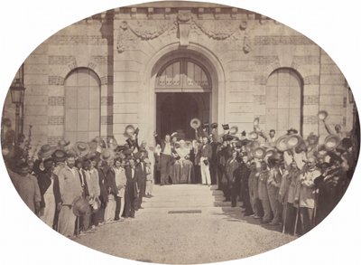 Asile Impérial de Vincennes: Tisztelgés a császár előtt 1859. augusztus 15-én (fénykép) alkotó: Charles Nègre