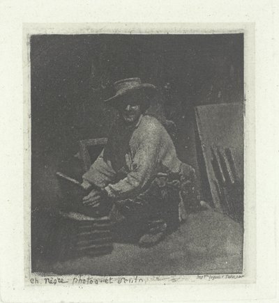Térdelő Mason alkotó: Charles Nègre