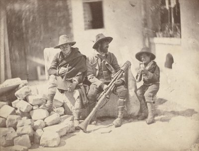Pifférari Assis, olasz utcazenészek (az udvarban, Quai de Bourbon 21.) alkotó: Charles Nègre