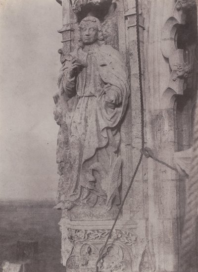 Szent János evangélista, Chartres-i székesegyház, c. 1854. alkotó: Charles Nègre