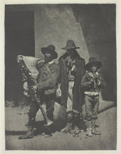 Utcai zenészek állnak alkotó: Charles Nègre