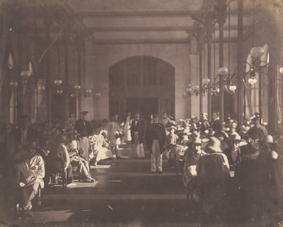 A Vincennes-i császári menhely refektóriuma, 1858-59. alkotó: Charles Nègre
