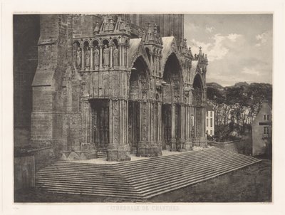 XII. tábla – Chartres-i katedrális, Portico du Midi (XII. tábla – Chartres-i katedrális, déli bejárat) alkotó: Charles Nègre, André Jammes