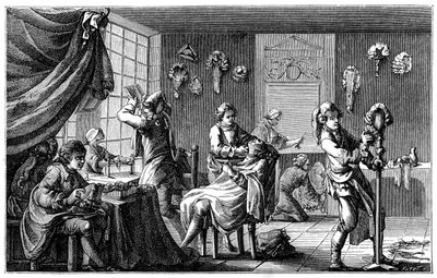 A Borbélyok Boutique, 1885. alkotó: Charles Nicolas Cochin