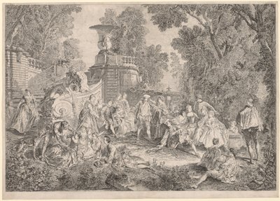 The Game of Blind Mans Bluff, 1739. alkotó: Charles Nicolas Cochin