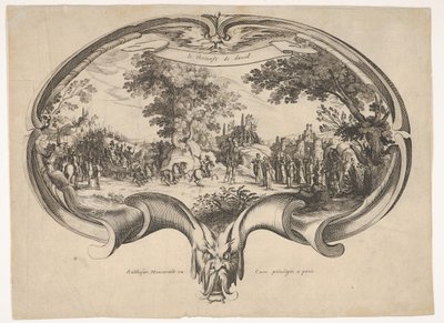 Dávid diadala, Jacques Callot rajongóitól alkotó: Charles Nicolas Cochin