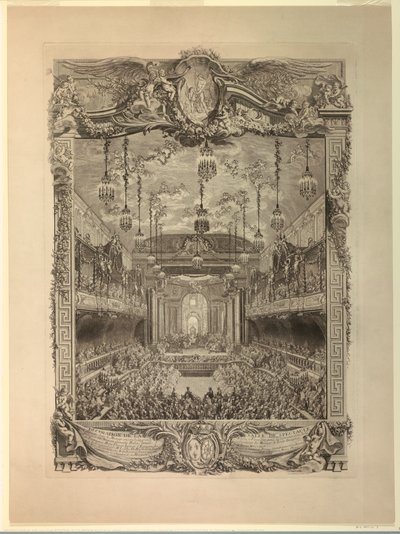 Színházterem dekoráció alkotó: Charles Nicolas Cochin the younger