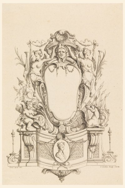 Patron tervezése az "Új feltalált patronokból" alkotó: Charles-Nicolas Cochin the younger
