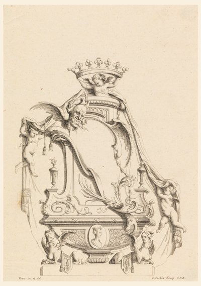 Patron tervezése az "Új feltalált patronokból" alkotó: Charles-Nicolas Cochin the younger