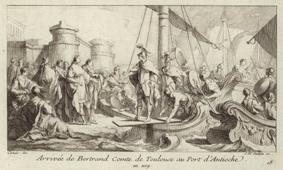 Bertrand, Toulouse grófja megérkezik Antiochia kikötőjébe, hogy átvegye Tripoli megye uralmát alkotó: Charles Nicolas II Cochin