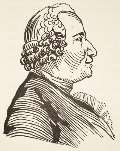 Diderot, Boris Mestchersky (megh. 1957) másolata, illusztráció a „Histoire de la Nation Francaise”, Sciences, I. és II. kötetből, Gabriel Hanotaux (1853-1944), 1924 alkotó: Charles Nicolas II Cochin