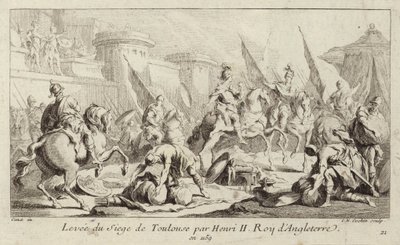 Henrik angol király feloldja Toulouse ostromát alkotó: Charles Nicolas II Cochin