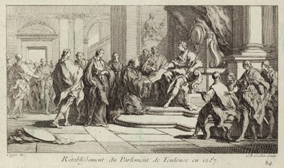 A toulouse-i parlament újjáalakítása, Franciaország alkotó: Charles Nicolas II Cochin