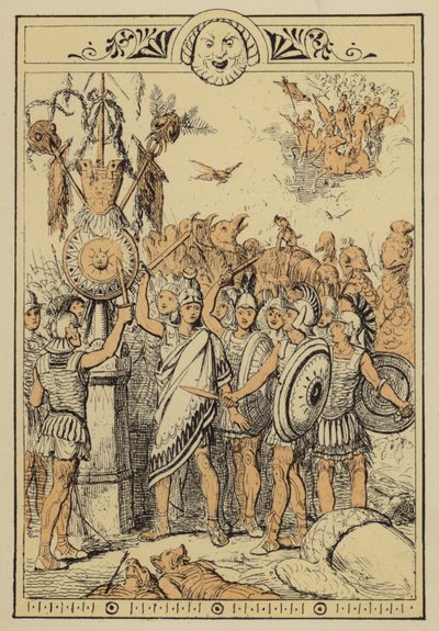 Történetek Luciantól: A Hold népe meglepett a felhőkentaurokkal (színes litó) alkotó: Charles Oliver Murray