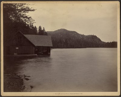 Echo-tó és csónakház, Franconia Notch, New Hampshire alkotó: Charles P. Hibbard
