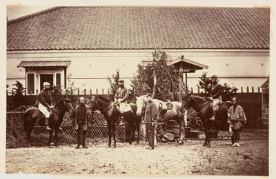 Katonai csoportkép lovakkal alkotó: Charles Parker