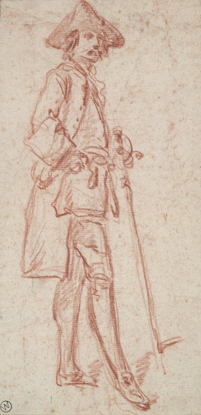 Férfi áll, kezében egy kardot alkotó: Charles Parrocel