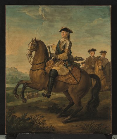 XV. Lajos lovas portréja (olaj, vászon) alkotó: Charles Parrocel