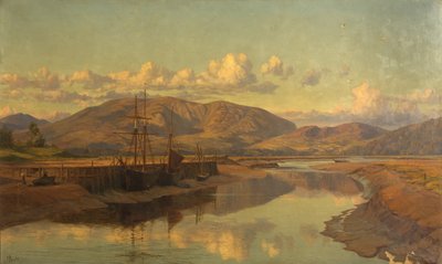 Old Wigtown Quay és Cairnsmuir, 1890 körül (olaj, vászon) alkotó: Charles Parsons Knight