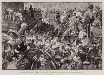 Egy népszerű Cockney üdülőhely, a tömeg a Highgate Hill lábánál bankszüneti napokon alkotó: Charles Paul Renouard
