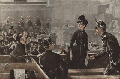 Felmentették, jelenet a párizsi bíróságon alkotó: Charles Paul Renouard