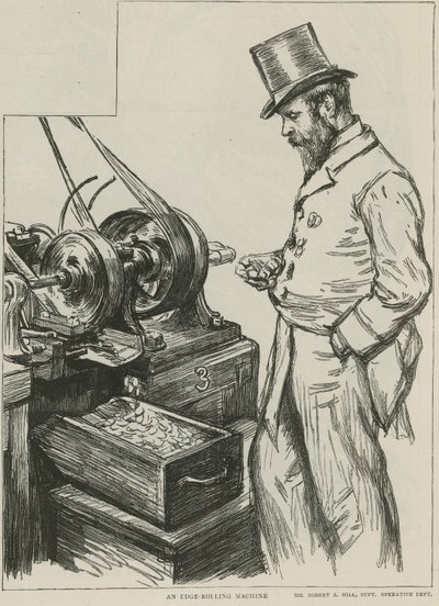 Élhengerlő gép a Királyi Pénzverdében alkotó: Charles Paul Renouard