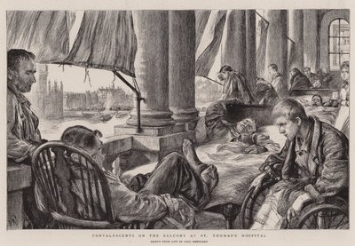 Gyógyulók a Szent Tamás Kórház erkélyén alkotó: Charles Paul Renouard