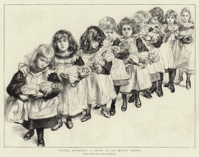 Little Mothers, egy tanulmány egy csecsemőiskolában alkotó: Charles Paul Renouard