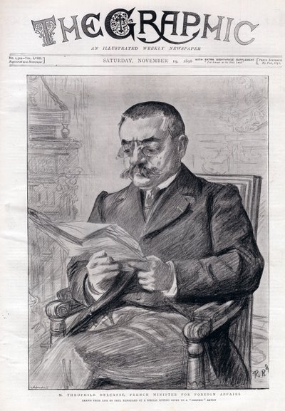 Theophile Delcasse (1852-1923) francia politikus és külügyminiszter portréja. alkotó: Charles Paul Renouard